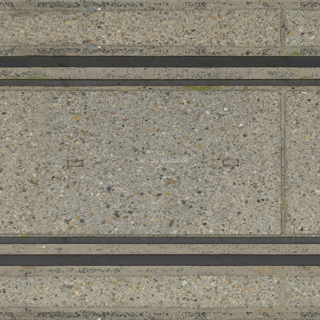 Seamless PBR rails texture with concrete design