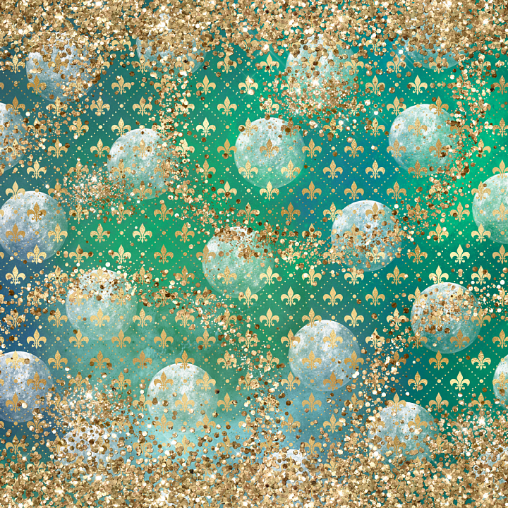 All Christmas Digital paper of Blue-Green Holiday Digital Paper with Go… seamless PBR texture preview