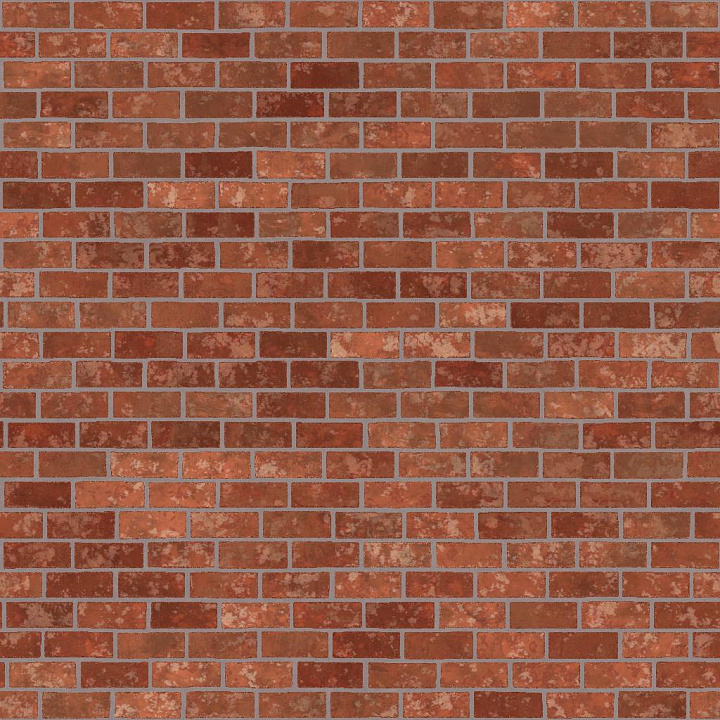 Red Brick with Trowel Marks seamless PBR texture preview