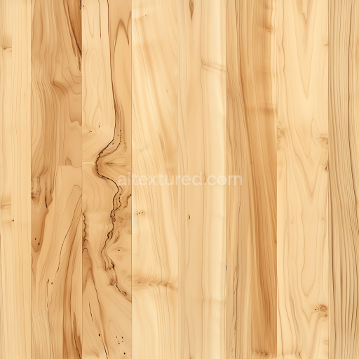 Seamless 3D Light Pine Wood Planks PBR Texture with Knots and Natural Grain