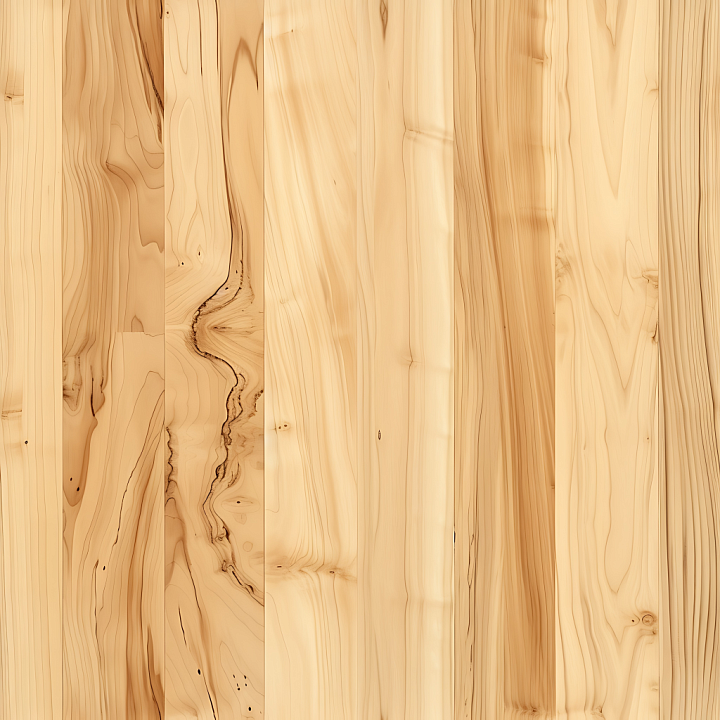 Light Pine Wood Planks with Knots and Natural Grain seamless PBR texture preview