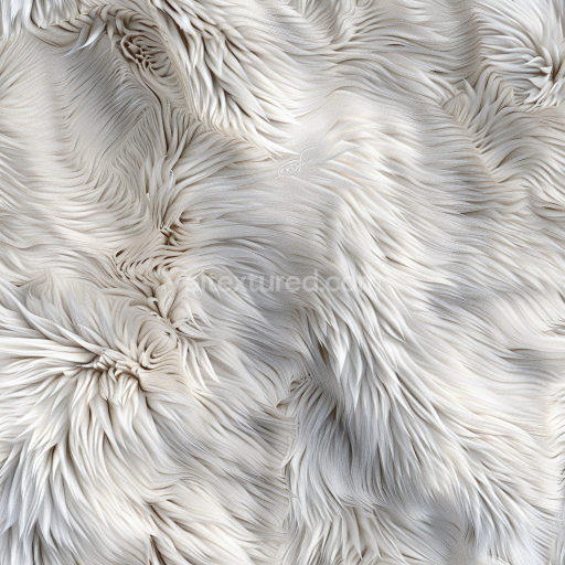Seamless 3D Fur-Like Cream Leather PBR Texture with Flowing Hair Strands