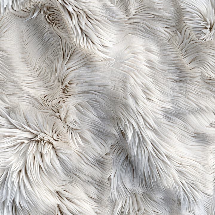 Fur-Like Cream Leather with Flowing Hair Strands seamless PBR texture preview