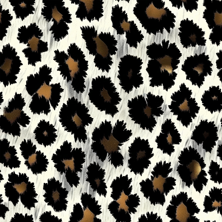 Leopard Print Fabric with Black and Brown Spots seamless PBR texture preview