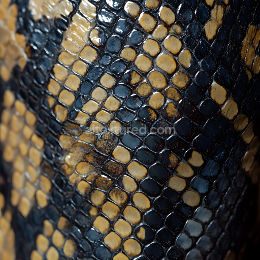 Seamless 3D Reptile Skin PBR Texture Featuring Glossy Scales and Natural Color Variation