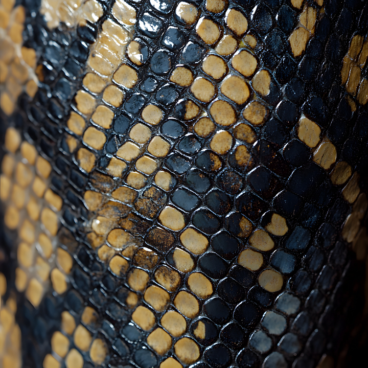 Reptile Skin Featuring Glossy Scales and Natural Color Variation seamless PBR texture preview