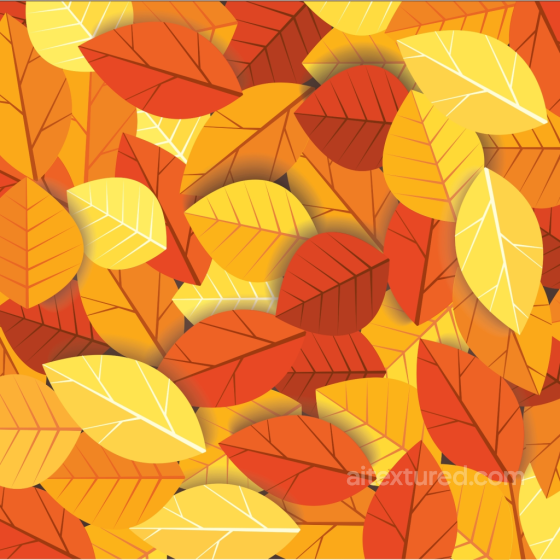 Colorful Autumn Leaves Seamless Texture with Flat Stylized Pattern Autumn Leaves texture preview