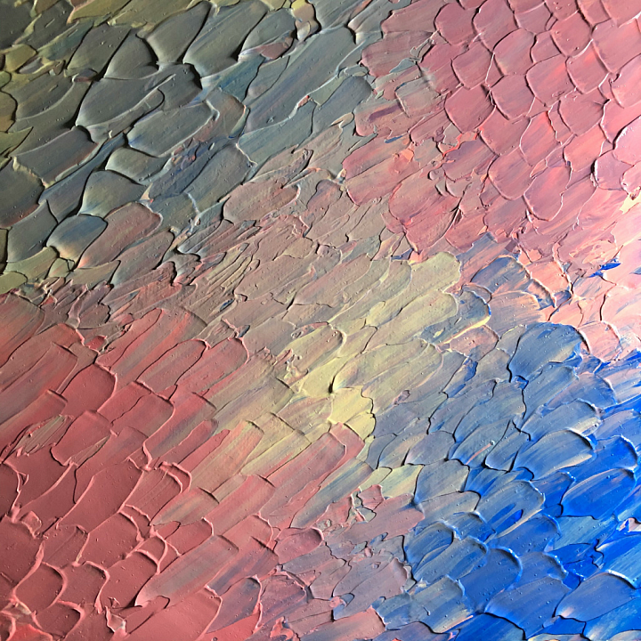 Textured Painted Plaster Surface with Multicolored Stroke Patterns seamless PBR texture preview