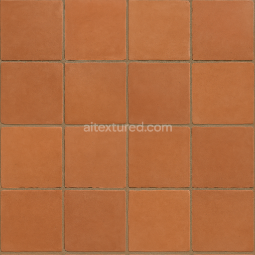 Seamless Brick PBR Texture — Terracotta Tiles Subtle Variance Satin Finish Natural Clay