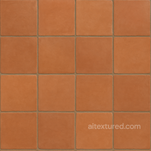 Seamless Brick PBR Texture - Terracotta Tiles Subtle Variance Satin Finish Natural Clay seamless Brick PBR texture