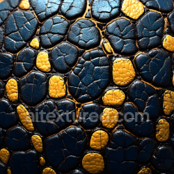 seamless Seamless 3D PBR Texture of Cracked Reptile Skin in Blue and Gold with Detailed Scaly Surface texture 8k free download PBR