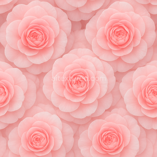 Seamless 3d texture pbr 8k of lush camellia blooms highlighting flower softness and surface detail
