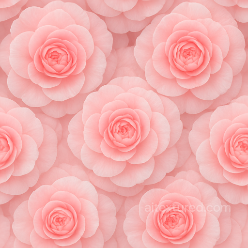 Of Lush Camellia Blooms Highlighting Flower Softness And Surface Detail seamless Flowers PBR texture