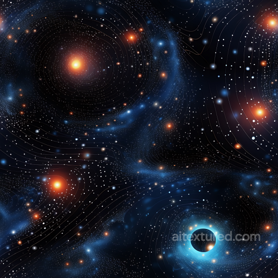 Space Texture Featuring Cosmic Galaxy and Black Hole with Starfield Star, space, planets texture preview