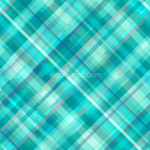 Seamless 3D Plaid Turquoise Metal PBR Texture with Layered Lines