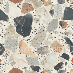 seamless Seamless 3D Terrazzo Stone Ground PBR Texture with Mixed Pebbles and Concrete texture 8k free download PBR