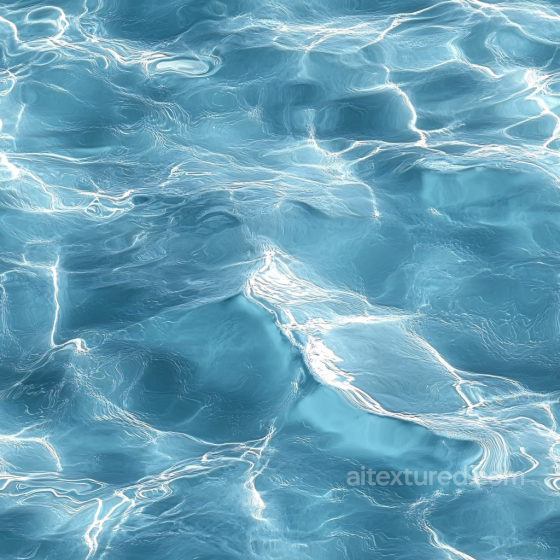 Pool Water PBR Texture Featuring Realistic Blue Ripples and Light Reflections Water texture preview