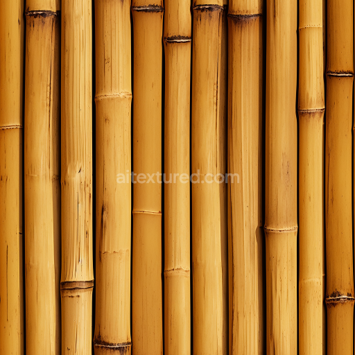 Seamless 3D PBR Texture of Natural Bamboo Culms with Vertical Grain