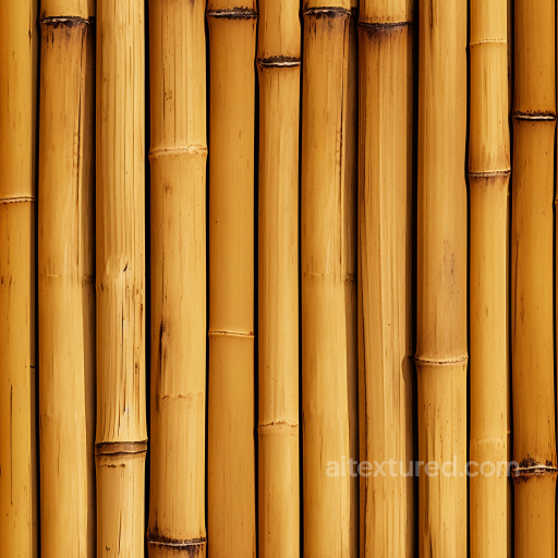 Natural Bamboo Culms Seamless Texture with Vertical Grain seamless Bamboo PBR texture