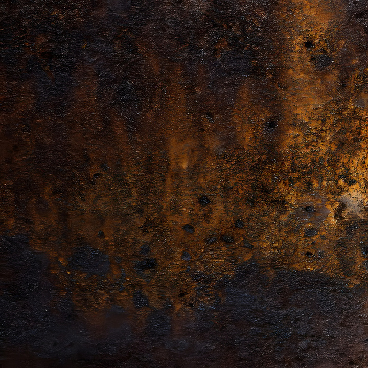 Rusty Metal with Cracked and Pitted Surface seamless PBR texture preview