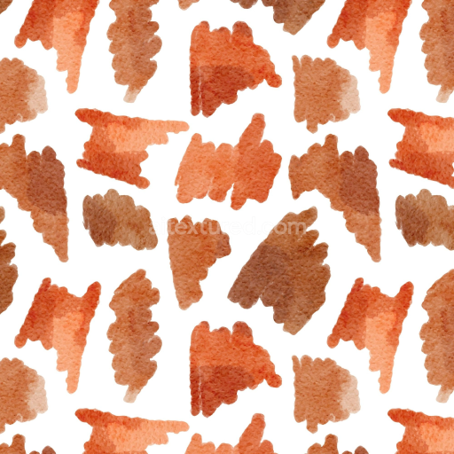 Seamless 3D PBR Watercolor Texture with Warm Orange and Brown Brush Strokes