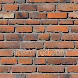 seamless Seamless 3D PBR Cracked Brick Wall Texture with Distressed Orange-Brown Bricks and Small Holes texture 8k free download PBR