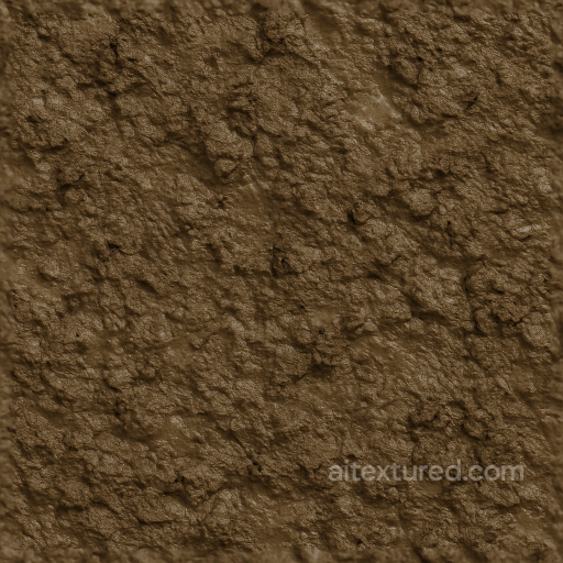 Muddy Marsh Surface With Mud Texture Crumbly And Wetness seamless Mud PBR texture