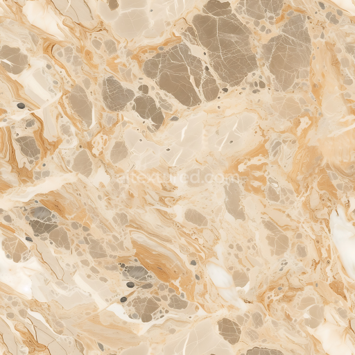 Seamless 3D Emperador Light Natural Marble PBR Texture with Warm Veins