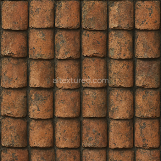 Worn Clay Tiles Texture Seamless 1024X1024