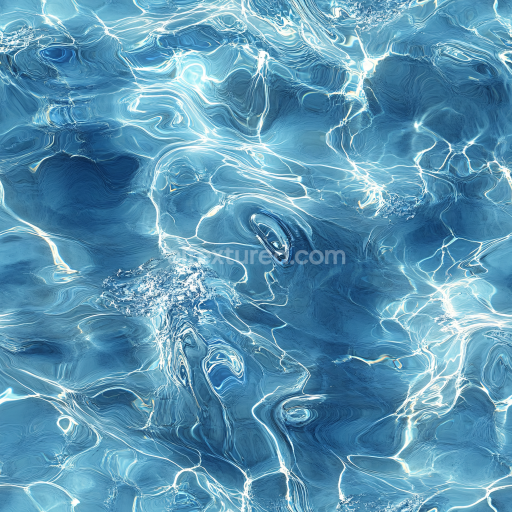 Seamless 3D PBR Texture of Realistic Calm Pool Water with Light Refractions