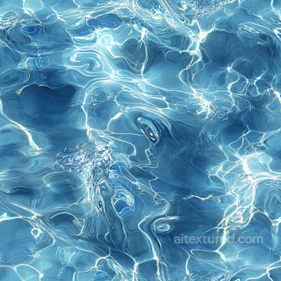 Realistic Calm Pool Water Seamless Texture with Light Refractions Water texture preview