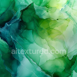 seamless Seamless 3D Alcohol Ink PBR Texture with Green Fluid Waves and Translucent Layers texture 8k free download PBR