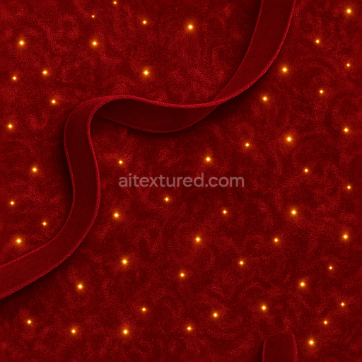 Seamless 3d texture pbr 8k velvet fabric crimson red holiday sparkle