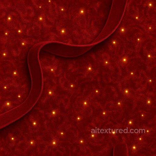Velvet Fabric Crimson Red Holiday Sparkle seamless New Year PBR texture