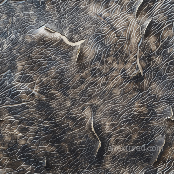 Cracked Dark Brown Leather Seamless Texture with Deep Wrinkles Leather texture preview