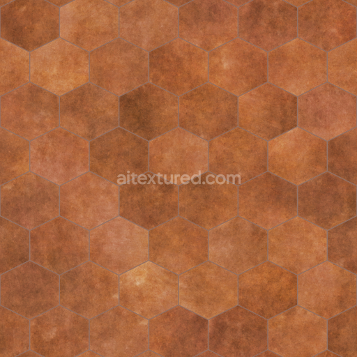 Geometric Terracotta Tile Texture