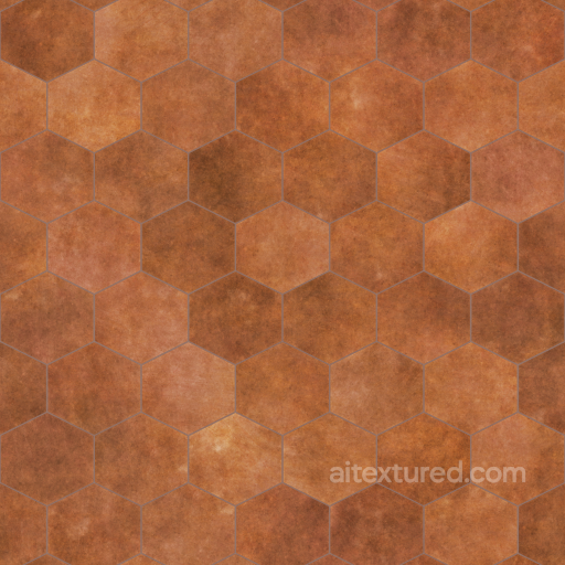 Geometric Terracotta Tile Texture seamless Ceramic-tile PBR texture