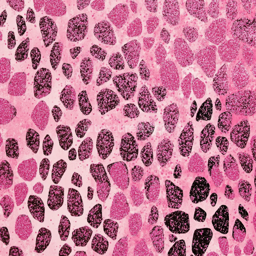 Seamless 3D PBR Glittery Pink Leopard Print Texture with Sparkling Spots