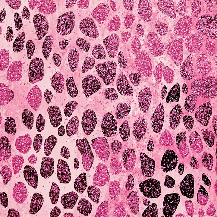 Pink Glitter Leopard Print with Spotty Pattern seamless PBR texture preview
