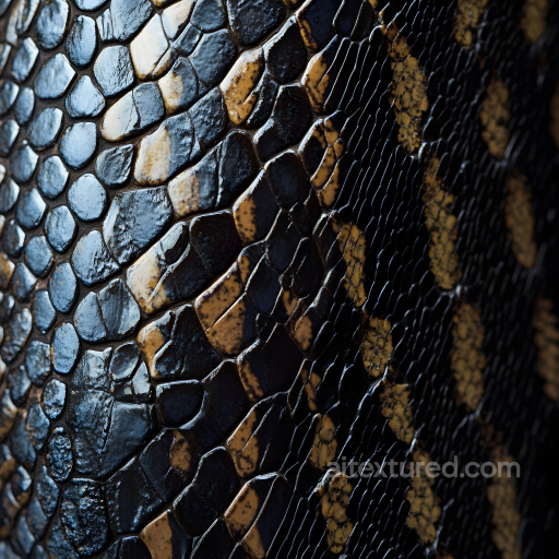 Reptile Skin Texture Featuring Glossy Scaled Surface and Natural Pattern Variation seamless Skin PBR texture