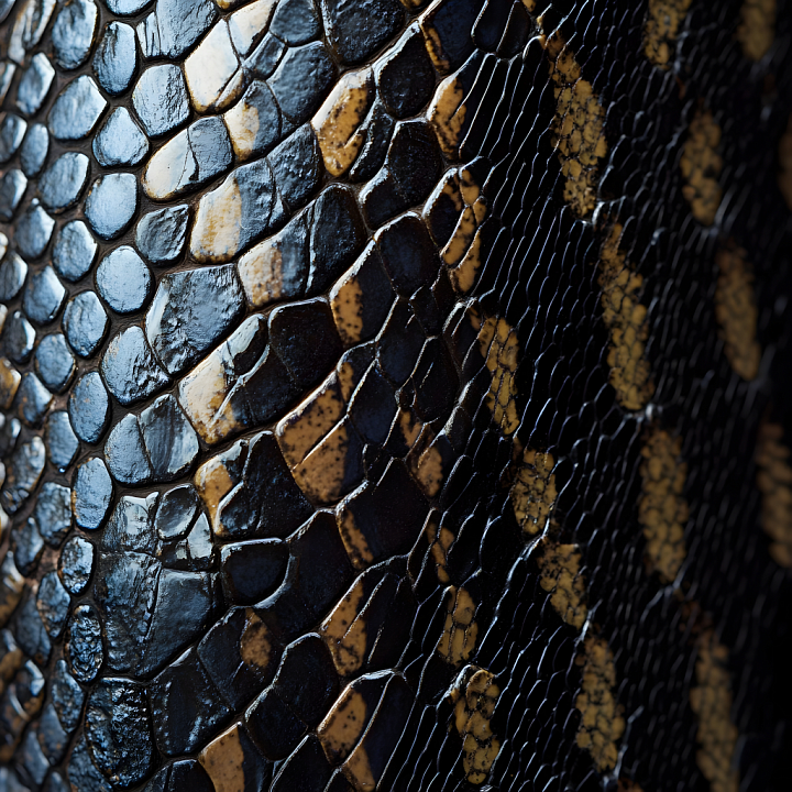 Reptile Skin Featuring Glossy Scaled Surface and Natural Pattern Variat… seamless PBR texture preview