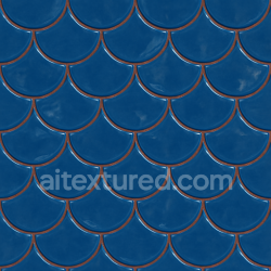 seamless Seamless 3d texture pbr 8k fish scale tiles mosaic with blue tiles and glossy finish texture 8k free download PBR