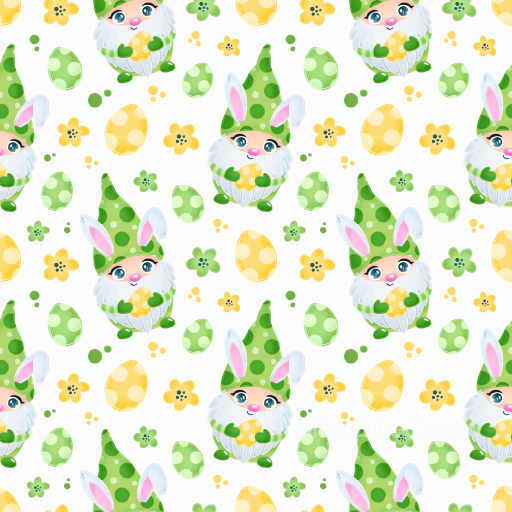 Cartoon St Patrick Gnomes and Easter Eggs Seamless Texture seamless St patrick PBR texture