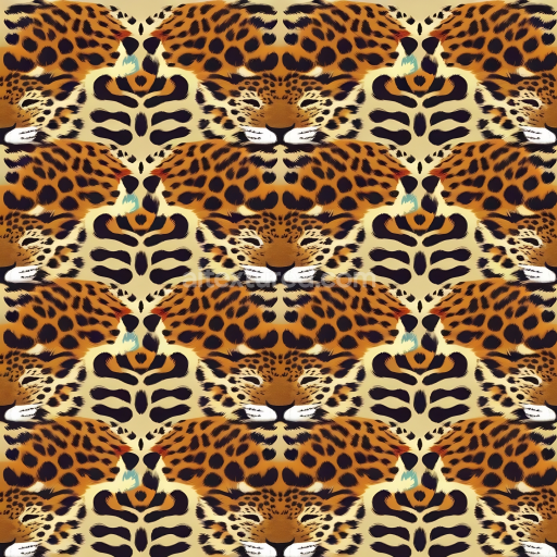 Seamless 3D PBR Leopard Print Fur Texture with Rich Orange and Black Spots
