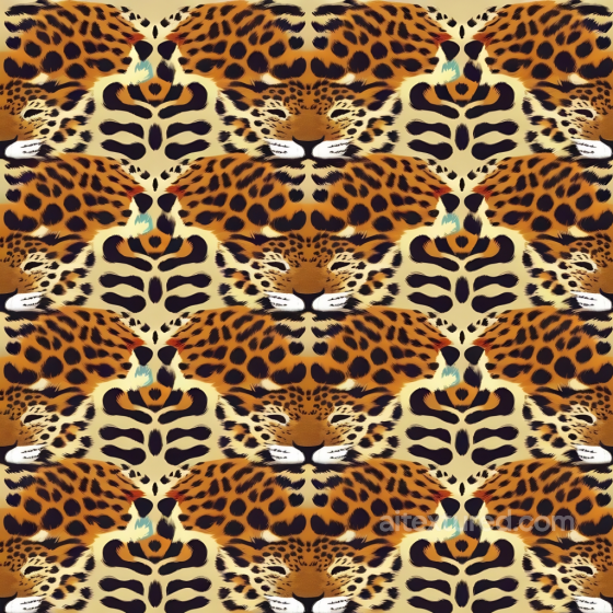 Leopard Print Fabric Texture with Bold Orange and Black Spots Leopard Print texture preview