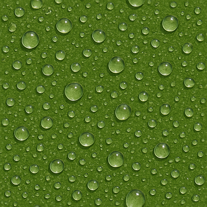 Circular Droplets On Wet Grass Blades seamless PBR texture preview