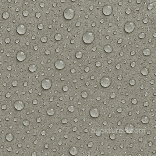Water Droplets On Concrete Surface seamless Drops on the surface PBR texture