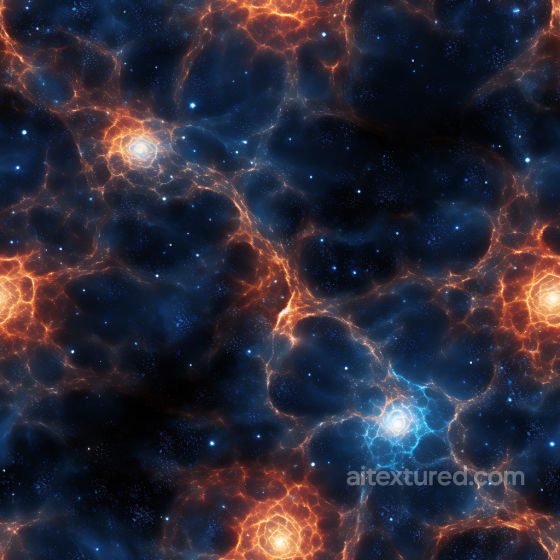 Space PBR Texture Featuring Fiery Plasma Nebula and Glowing Cosmic Filaments Star, space, planets texture preview