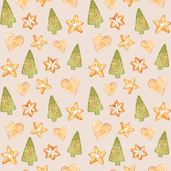 Featuring Watercolor Christmas Trees and Cookies Christmas Watercolor texture preview