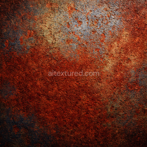 Seamless 3D Rusted Metal PBR Texture Featuring Rough Corrosion and Pitted Holes